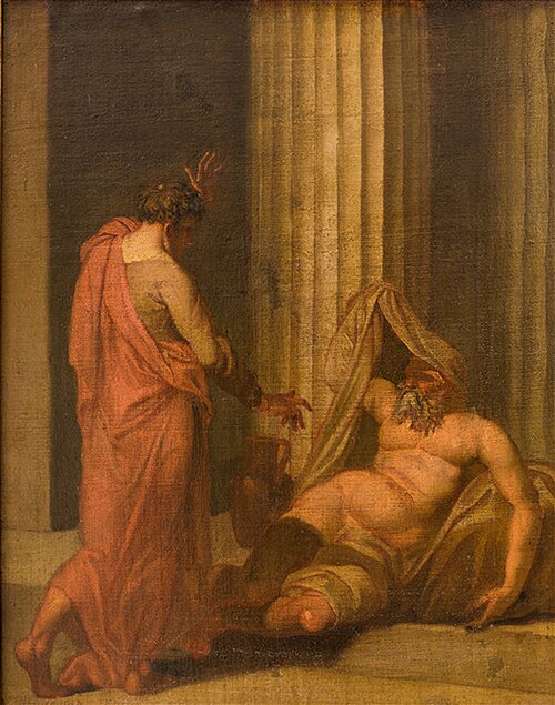 Alexander the Great and Diogenes., 1809, Nicolai Abraham Abildgaard