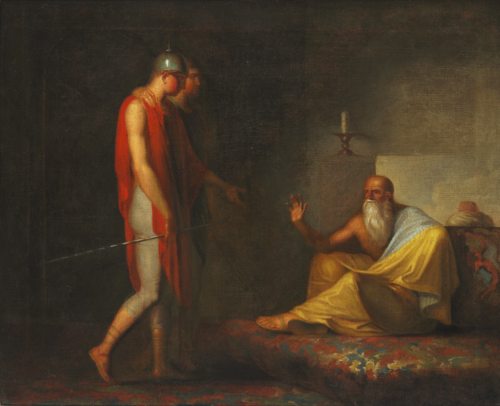 Alexander's messenger at the Persian philosopher, 1785, Nicolai Abraham Abildgaard