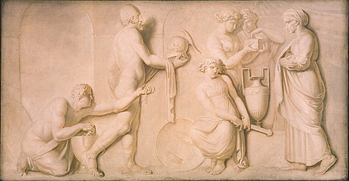 Achilles and the Daughters of Lycomedes, 1796, Nicolai Abraham Abildgaard