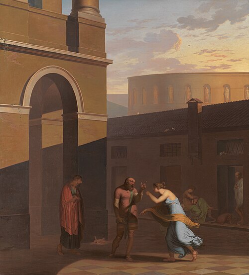 The Slave Davus and the Maid Mysis. From Terence´s Andria., 1804, Nicolai Abraham Abildgaard