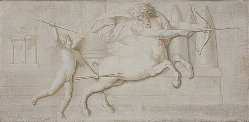 Achilles and the Centaur Cheiron, 1796, Nicolai Abraham Abildgaard