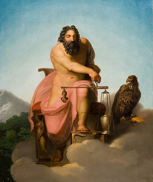 Jupiter Weighing the Fate of Man, 1793, Nicolai Abraham Abildgaard