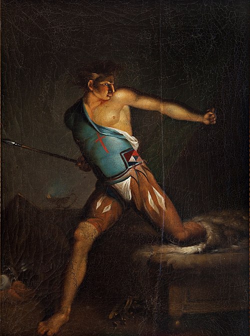Richard III terrified by nightmarish visions. Shakespeare, Act 5, Scene 9, , Nicolai Abraham Abildgaard