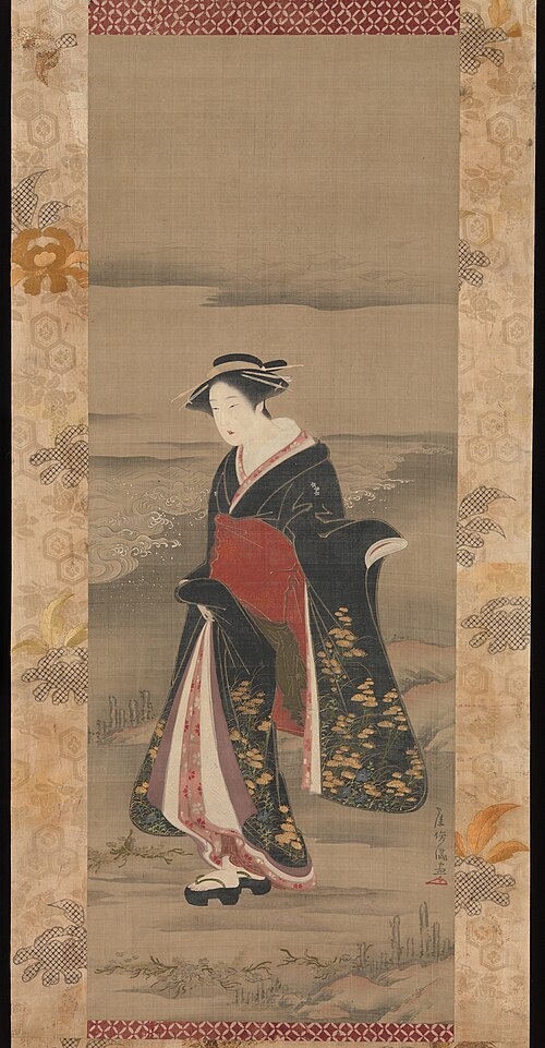 Beauty by the Shore, 1778, Kubo Shunman