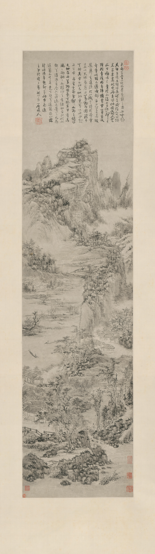 髡残禅机画趣轴, , Kun Can