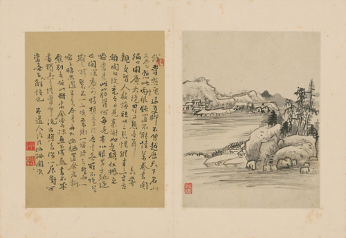 髡残物外田园图册第三开, , Kun Can