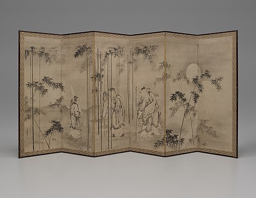 Seven Sages of Bamboo Grove, , Kusumi Morikage