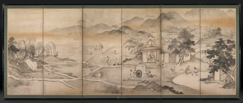 Emperor Yao Visiting Yu Chonghua, 1674, Kusumi Morikage