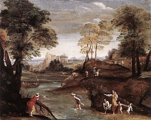 Landscape with Ford, 1603, Le Dominiquin