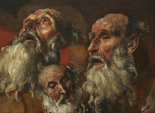 Three Studies of the Head of an Old Man, , Le Dominiquin