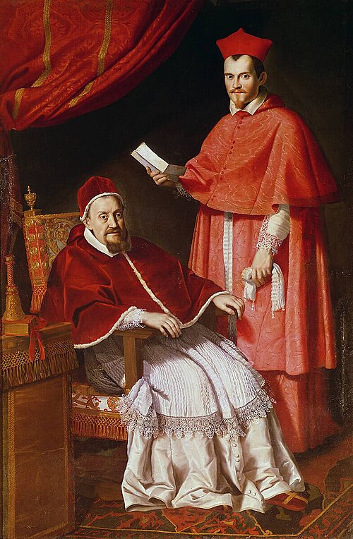 Portrait du pape Grégoire XV et du cardinal Ludovico Ludovisi, 1621, Le Dominiquin