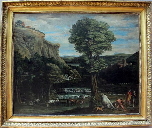Paysage avec Hercule combattant Acheloüs changé en taureau, 1621, Le Dominiquin