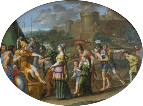 Timoclée captive amenée devant Alexandre, 1615, Le Dominiquin