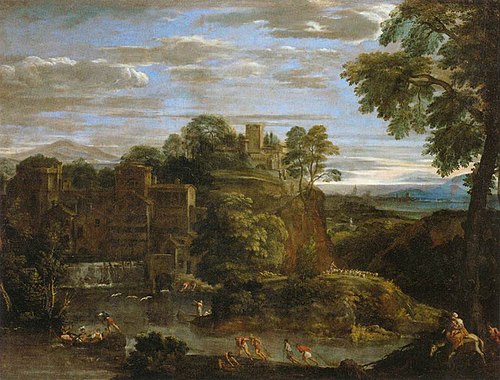 Paysage avec la fuite en Égypte, 1620, Le Dominiquin