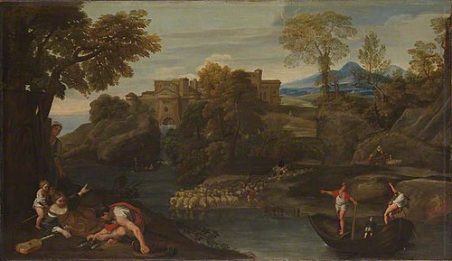Landscape with a Fortified Town, 1634, Domenichino