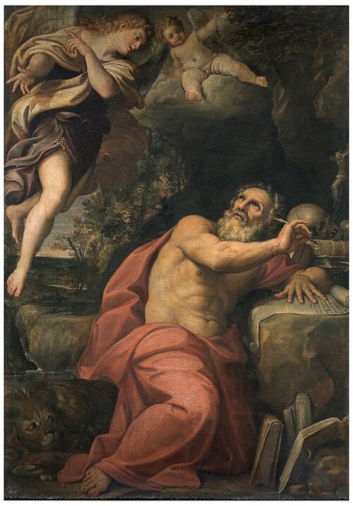 Aparición de los ángeles a San Jerónimo, 1601, Domenichino