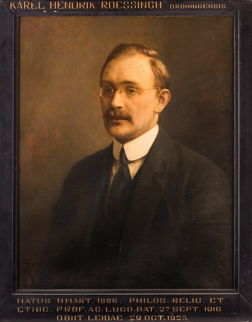 Portret van Karel Hendrik Roessingh, hoogleraar Godgeleerdheid te Leiden, 1926, Louis Albert Roessingh