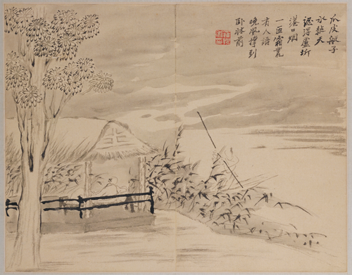 罗聘人物山水册, , Luo Ping