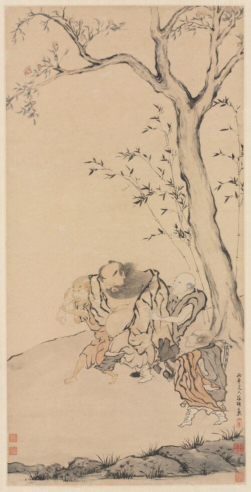 Zhong Kui Supported by Ghosts, 1774, Luo Ping