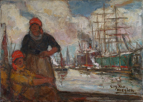 Women of the docks, , Eugeen van Mieghem