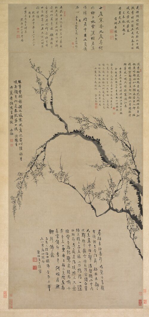 Plum Blossoms, 1739, Wang Shishen