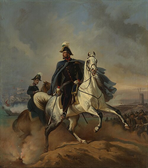 Ernest II, Duke of Saxe-Coburg-Gotha (1818-1893) at the Eckernförde, 5th April 1849, 1850, Feodor Dietz