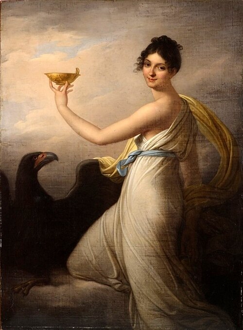 Teresa Lubomirska (1785-1868), wife of Henry Lubomirski (1777-1850), displayed as Hebe., 1807, Josef Grassi