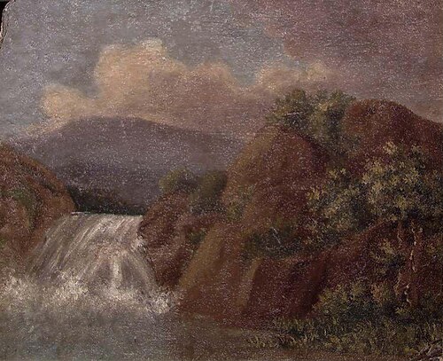 A Waterfall, 1879, Erik Bodom