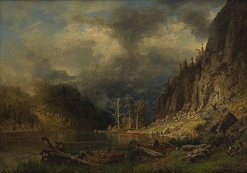 Forest landscape, 1859, Erik Bodom