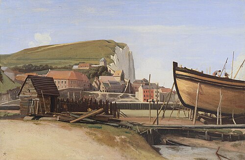Vue du Tréport, 1870, Théodore Caruelle d'Aligny