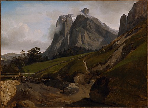 The Wetterhorn, Switzerland, 1822, Théodore Caruelle d'Aligny