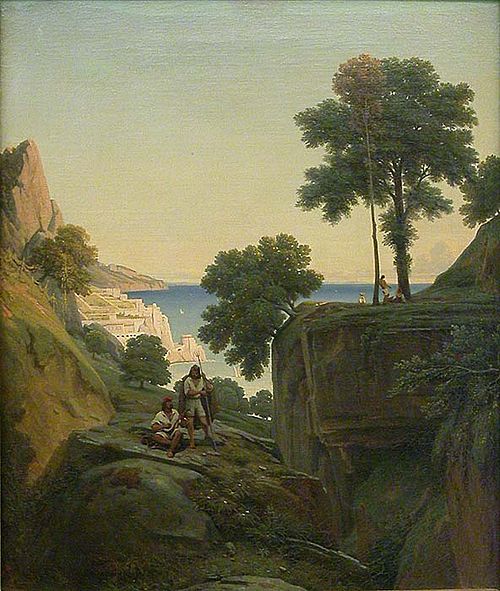 Vue prise à Amalfi, dans le golfe de Salerne, 1835, Théodore Caruelle d'Aligny