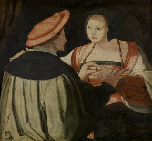The Engagement, 1527, Lucas van Leyden