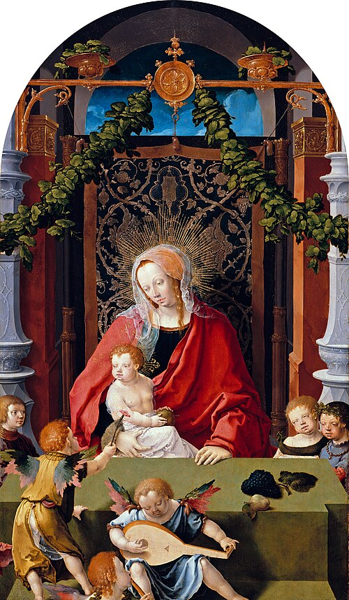 Virgin and Child with Angels, 1520, Lucas van Leyden