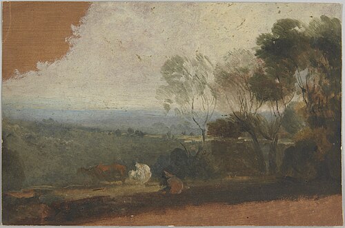 Landscape with Lake and Cattle, , Thomas Barker