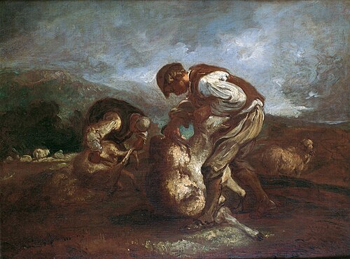 Sheep Shearing, 1810, Thomas Barker