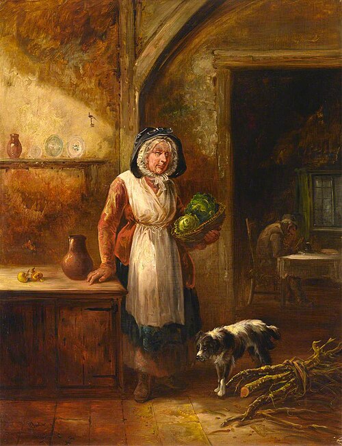 Scotswoman with Cabbages, in a Cottage Interior, 1820, Thomas Barker