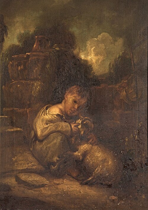 A Boy with a Lamb, , Thomas Barker