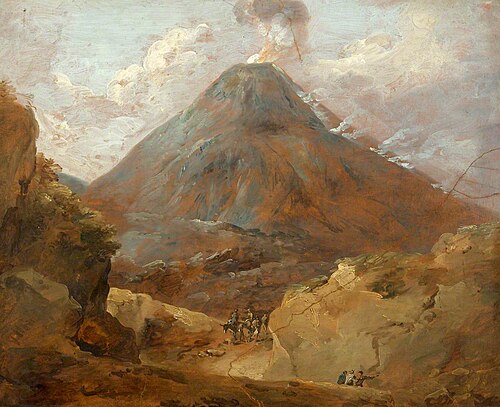 Travellers Passing beneath a Volcano, , Thomas Barker