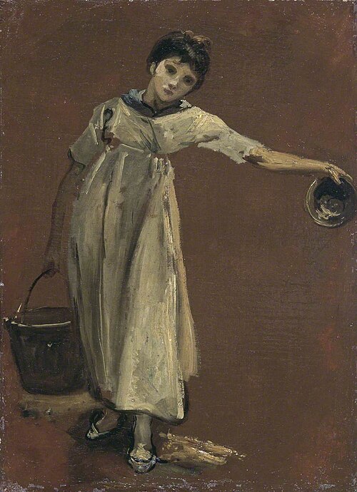 Girl Carrying a Pail, , Thomas Barker
