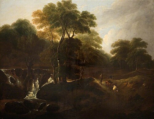 Landscape with a Waterfall, , Thomas Barker