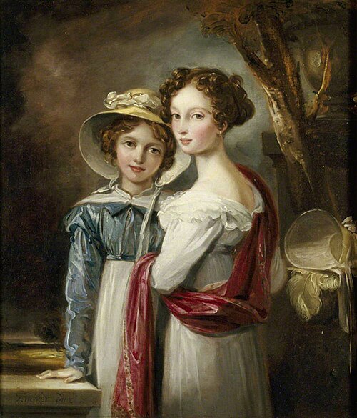 Laura May Elton (1811-1848) and Julia Elizabeth Elton (1807-1881), 1823, Thomas Barker