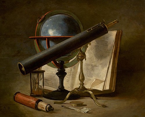 Still Life with Telescopes and an Astrolabe, , Philippe Rousseau