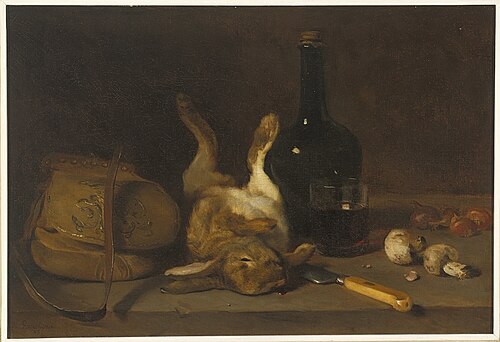 Stilleven met dode haas., 1883, Philippe Rousseau