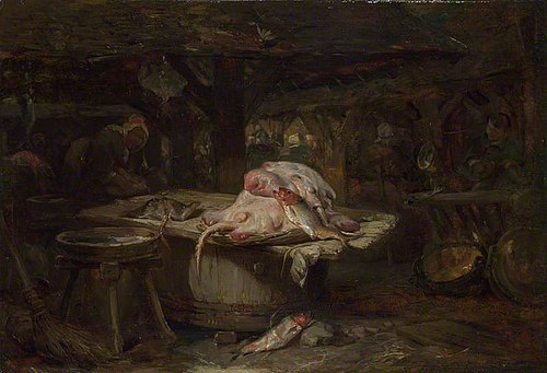 The Fish Market, 1842, Philippe Rousseau