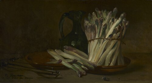 Nature morte aux asperges, 1880, Philippe Rousseau