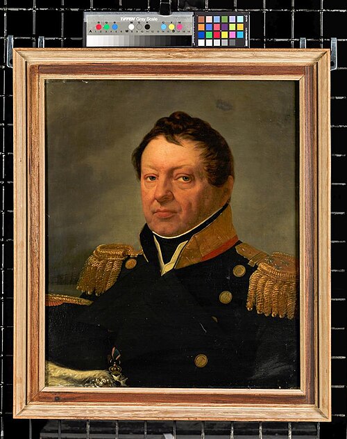 Portret van viceadmiraal Jan Daniël Musquetier (Leiden 1766 - Utrecht 1831), 1827, Henry Scheffer