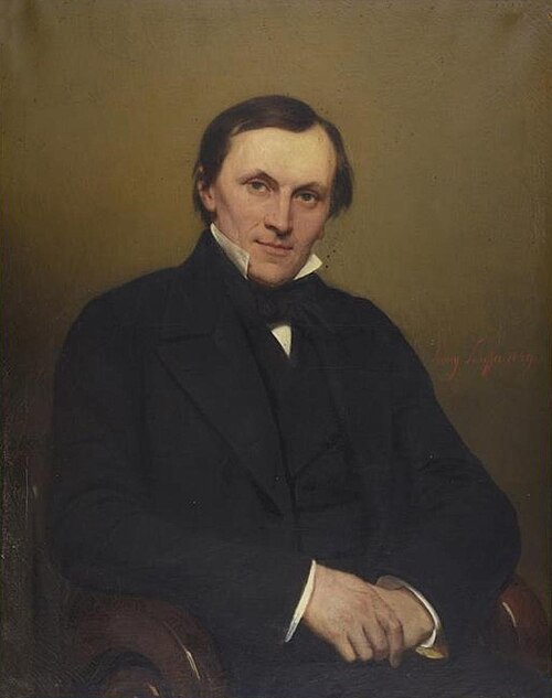 Portrait du docteur F. Churchill, inventeur des hypophosphites, 1859, Henry Scheffer