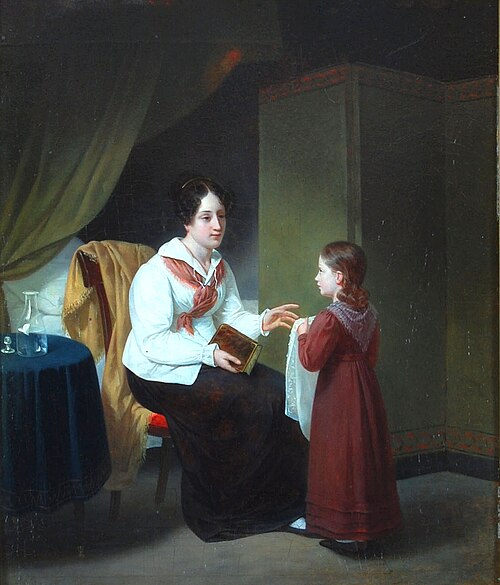 De vermaning, , Henry Scheffer