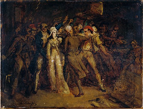Arrestation de Charlotte Corday, 1830, Henry Scheffer